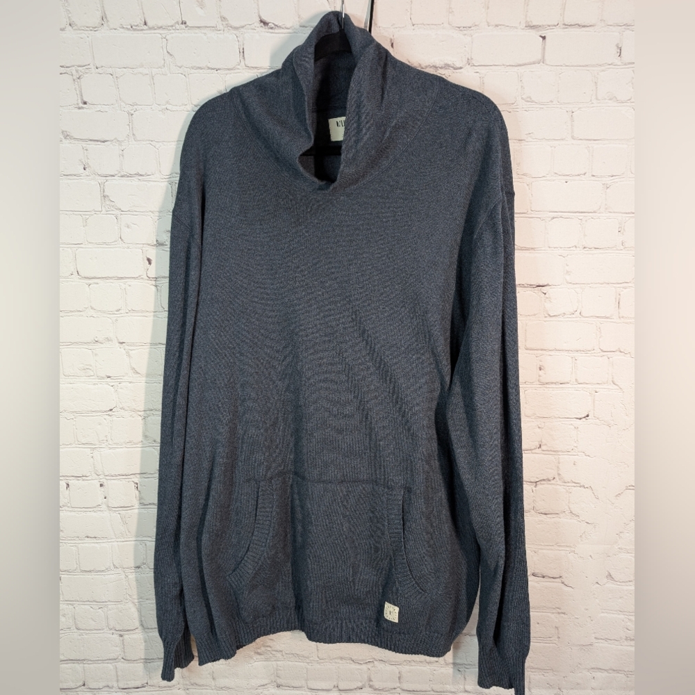 Linksoul Gray Turtleneck Sweater with Ribbed Cuffs